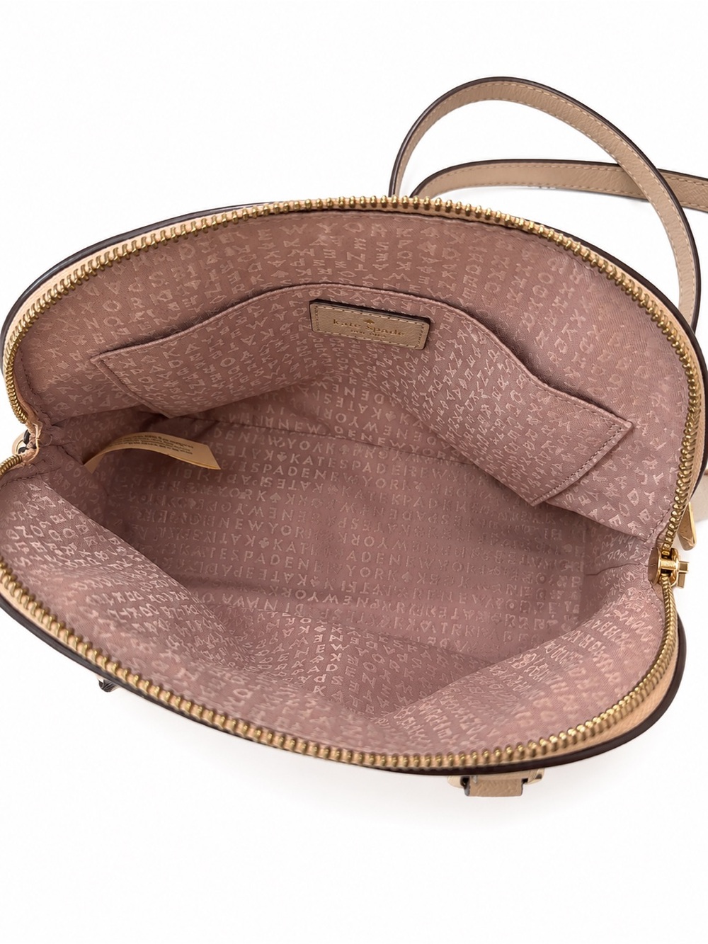 kate spade Two-Tone Beige and Cream Dome Satchel - Picture 4 of 5